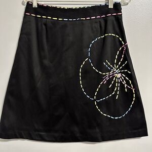 Gabriella vintage black floral skirt. Size 8P